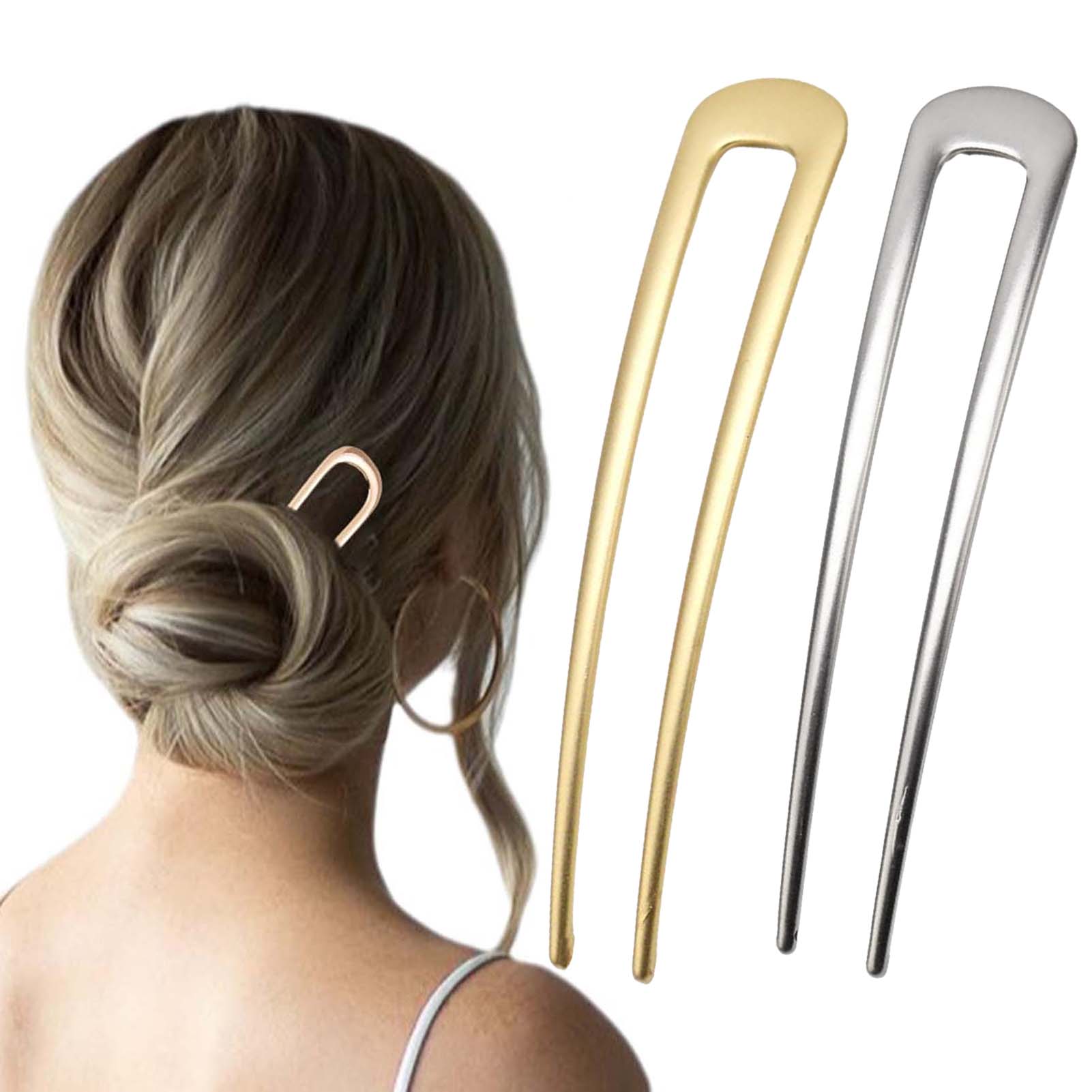 Clip In Hair Piece - Franse U-vormige haarspelden vintage metalen haarvorken