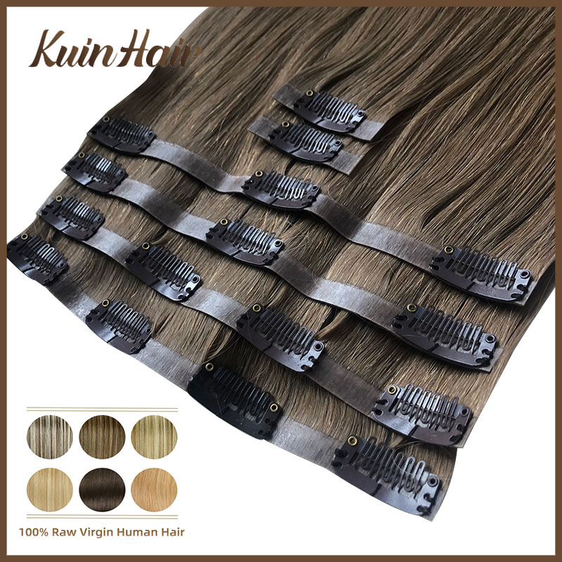 Clip In Hair Piece - Rechte Onzichtbare PU Clip In Volledige
