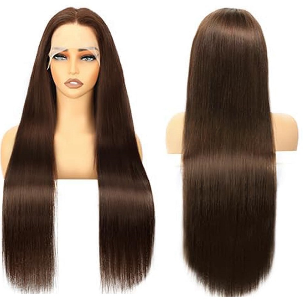 Lace Front Wig - Chocoladebruine 13x4 HD kant-voor-wigs met 200
