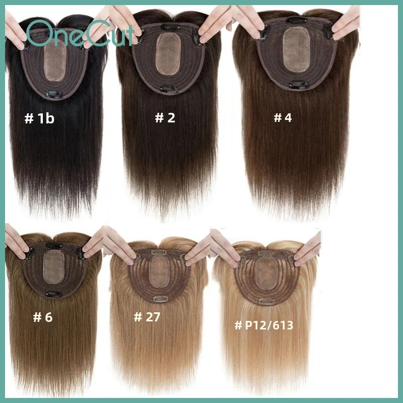 Clip In Hair Piece - Rechte Zijden Top Base Topper Zwitserse