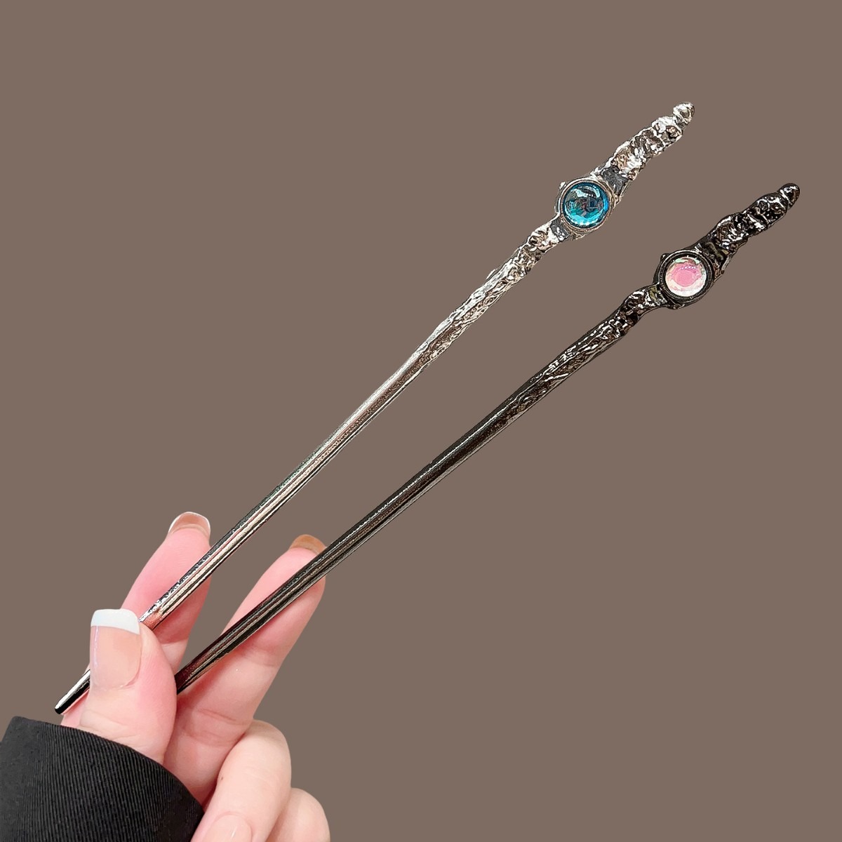 Clip In Hair Piece - 2 stks Luxe Elegante Gouden Mini