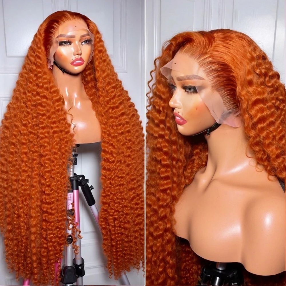 200% Dichtheid Gember Oranje D - Lace Front Wig recensie en prijs